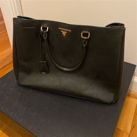 prada bn1844 black|Black Saffiano Leather Tote Bag .